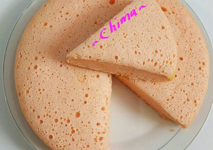 Chiffon Strawberry Rice Cooker Cake foto resep utama