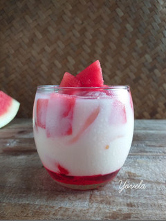 Foto resep Es Susu Semangka