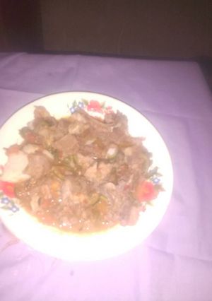 A picture of Wet fry mbuzi.