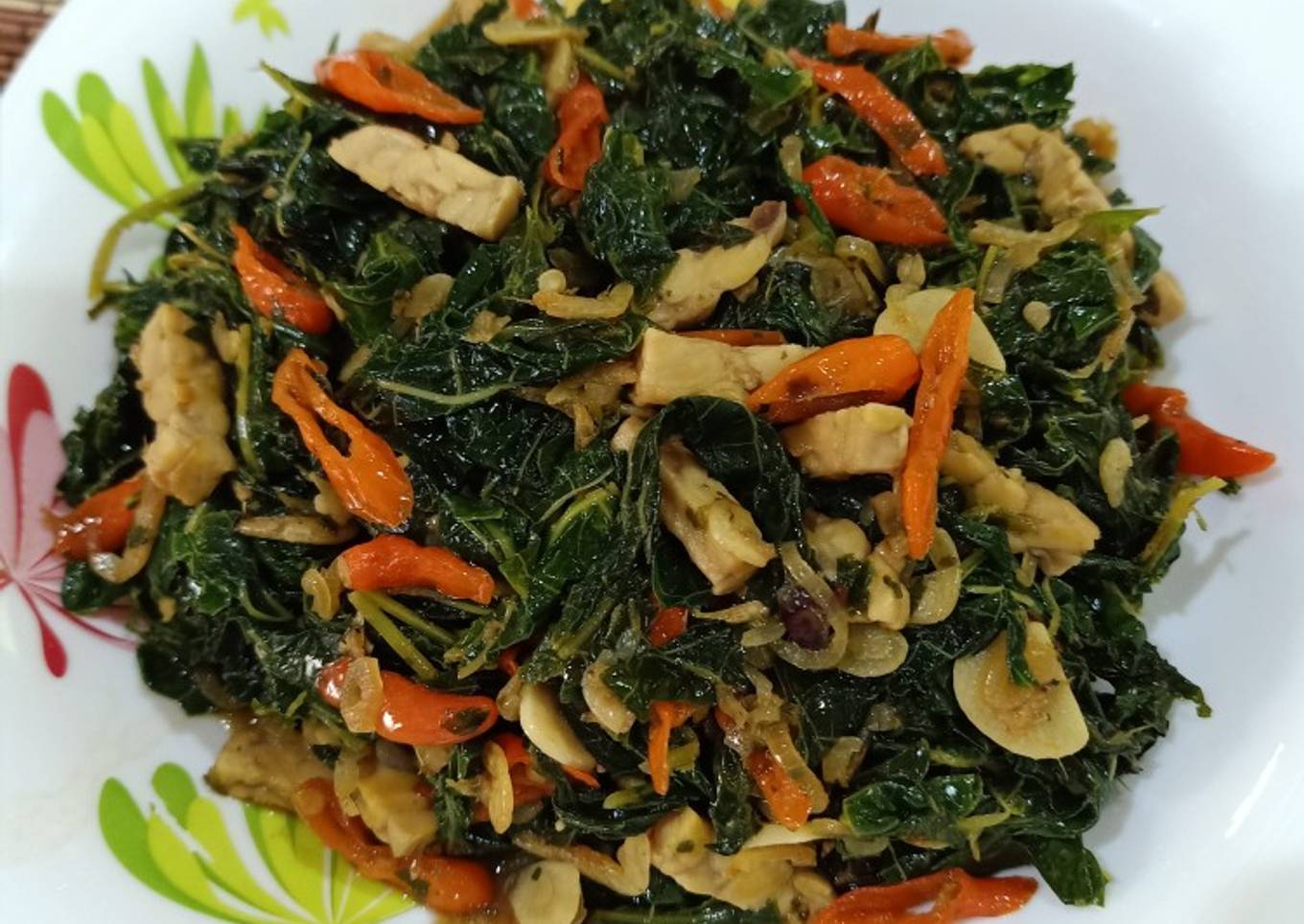 Oseng Daun Pepaya, Rebon, dan Tempe