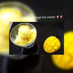 Mango ice cream A picture of Mango ice cream.