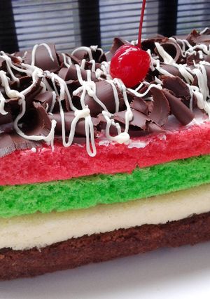 Foto resep Rainbow cake kukus