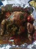 Pollo relleno al horno