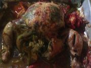 Una foto de pollo relleno