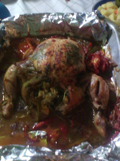 Una foto de Pollo relleno al horno