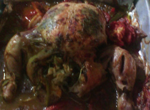 Una foto de Pollo relleno al horno