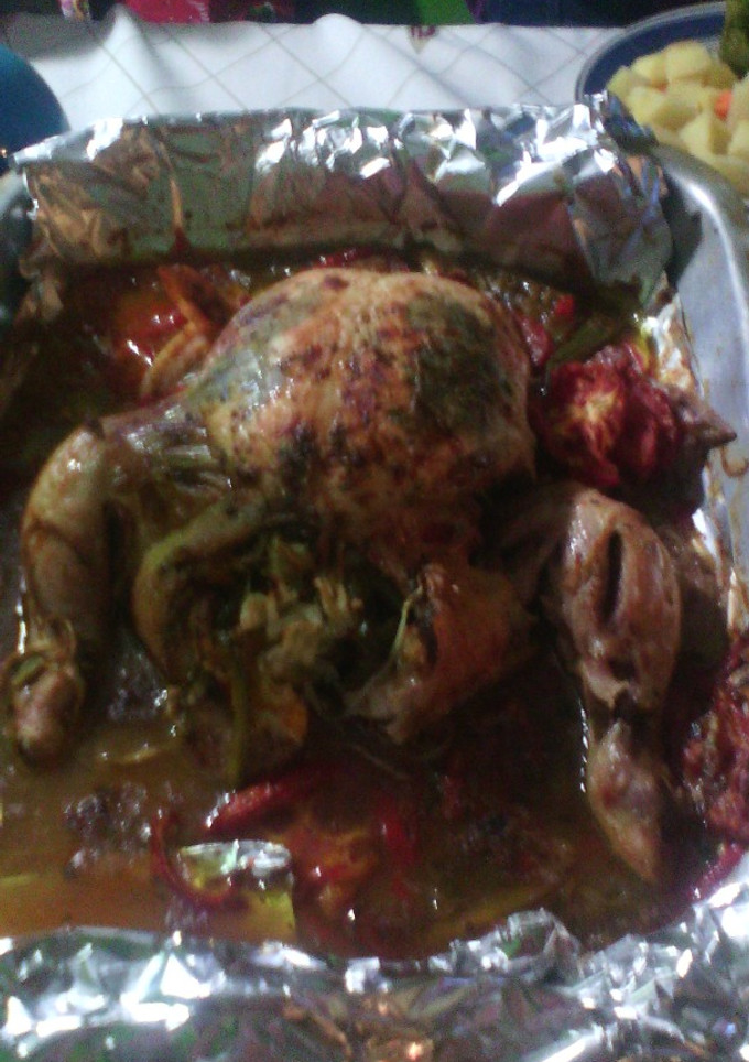 Una foto de Pollo relleno al horno
