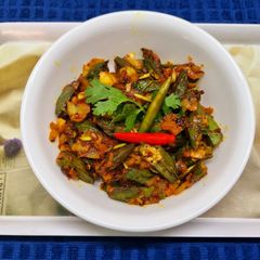 Dry Bhindi Sabzi A picture of Dry Bhindi Sabzi.