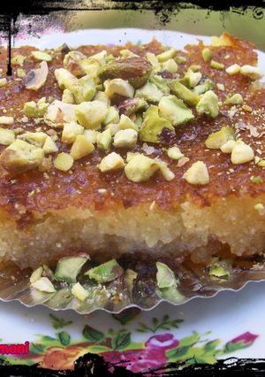 صورة لوصفة بسبوسة سورية