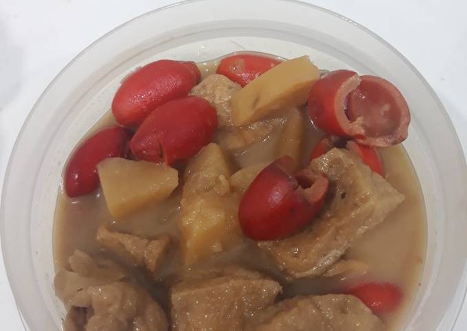 Sayur Semur (tahu, kentang, kulit mlinjo)