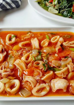 Foto resep Cumi Saos Padang #Bandung_RecookAdam'sMommy