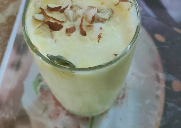 Kesar badam dahi lassi