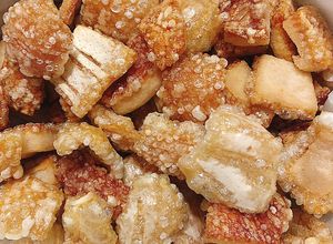 Hình của món Da heo chiên giòn.