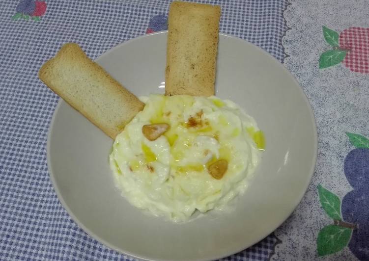 Brandada de bacalao con ajos. Thermomix