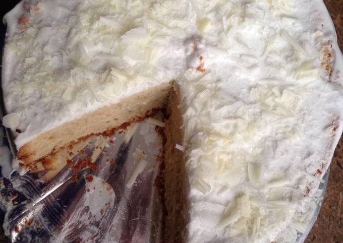 Recipe of Quick White semi naked cake