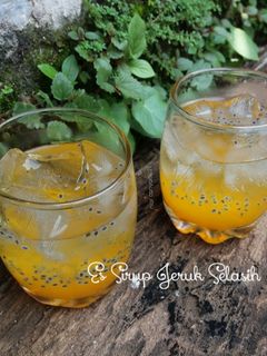 Foto resep Es Sirup Jeruk Selasih