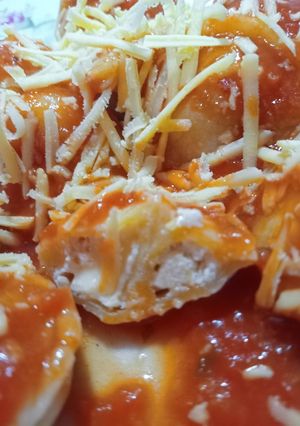 Una foto de CAPELETIS RELLENOS DE RICOTA, QUESO Y NUEZ 🤭🥰💫🥰🤭💫