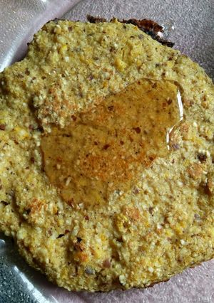 Una foto de Panqueque de lino, avena, manzana y naranja