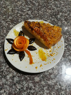 Una foto de Torta de naranja invertida