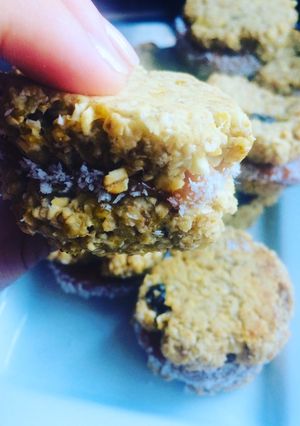 Una foto de Alfajores de banana y avena free gluten