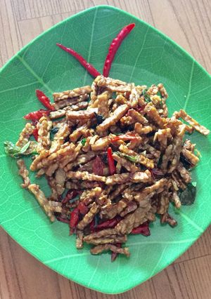 Foto resep Orek tempe pedas manis kriuk