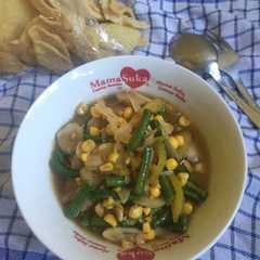Tumis Jagung Bakso Kacang Panjang-レシピのメイン写真