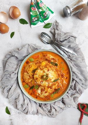 Foto resep Telur Ceplok Kuah Santan Pedas