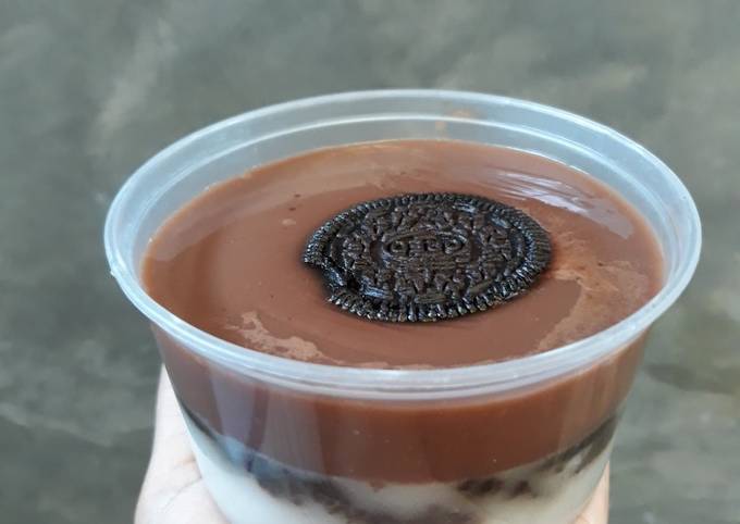 Puding oreo milo