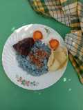 Nasi lemak bunga telang