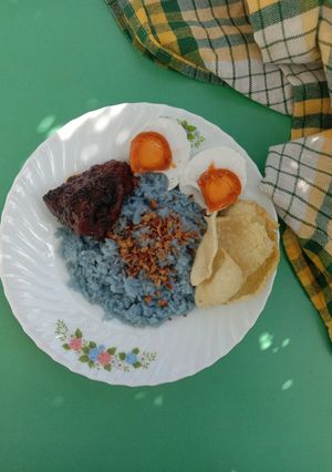 Foto resep Nasi lemak bunga telang