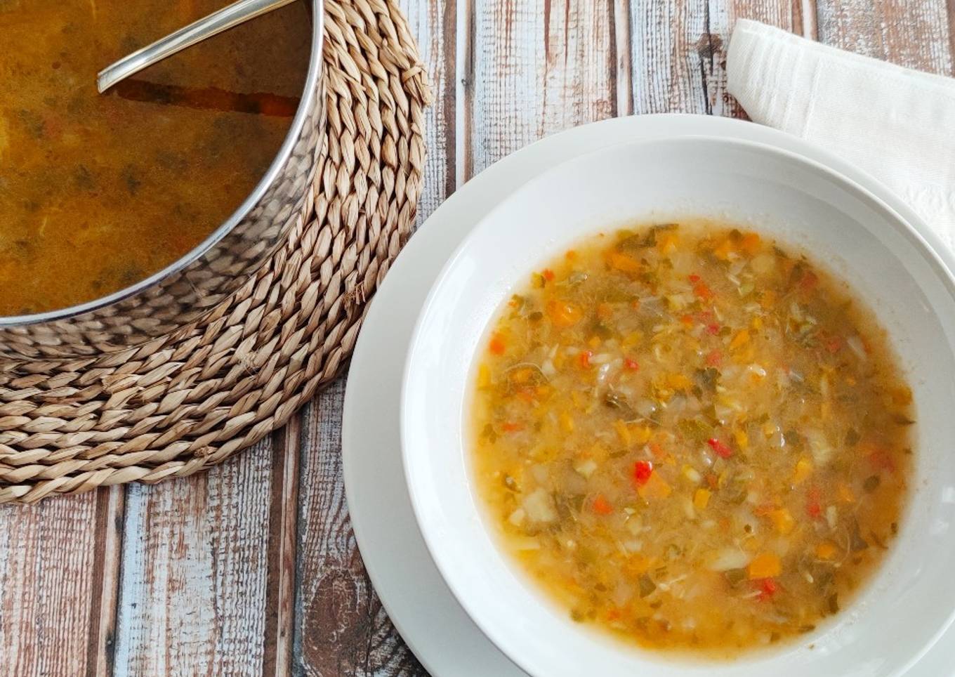 Sopa juliana de verduras