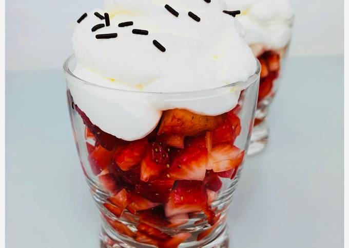 Verrines fraises chantilly