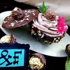 A picture of Ferrero roacher bowl and mousse.