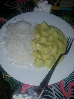 Una foto de Pollo al curry