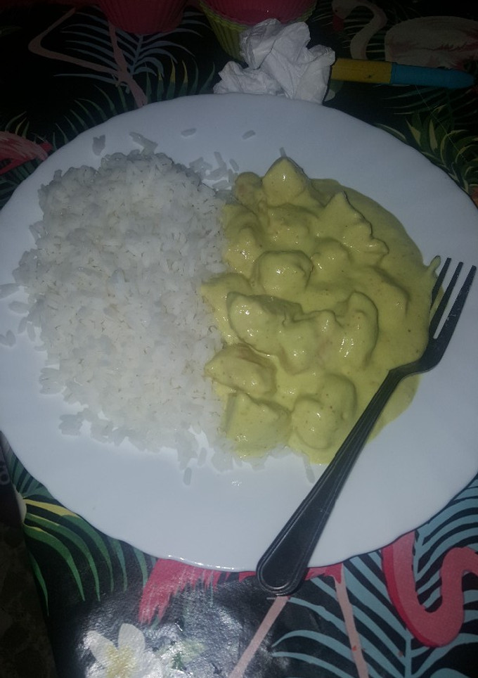 Una foto de Pollo al curry