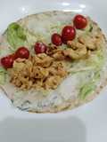 Wrap de pollo (pan pita)