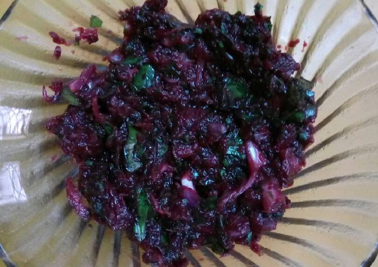 Simple Way to Prepare Homemade Beet green chutney