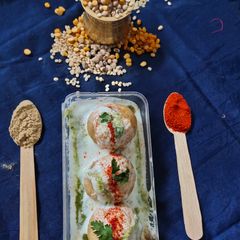 A picture of Mix lentil dahi bhalla.