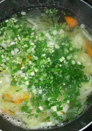 Hình của món Canh Tôm Khô Cải Thảo.