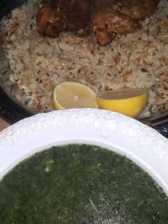 صورة لوصفة رز وملوخيه