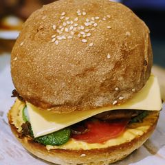 A picture of Honey soya grilled chicken burger.