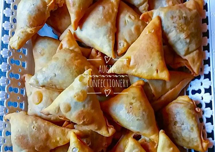 Easiest Way to Prepare Super Quick Homemade Samosa(potatoes and beef filling)