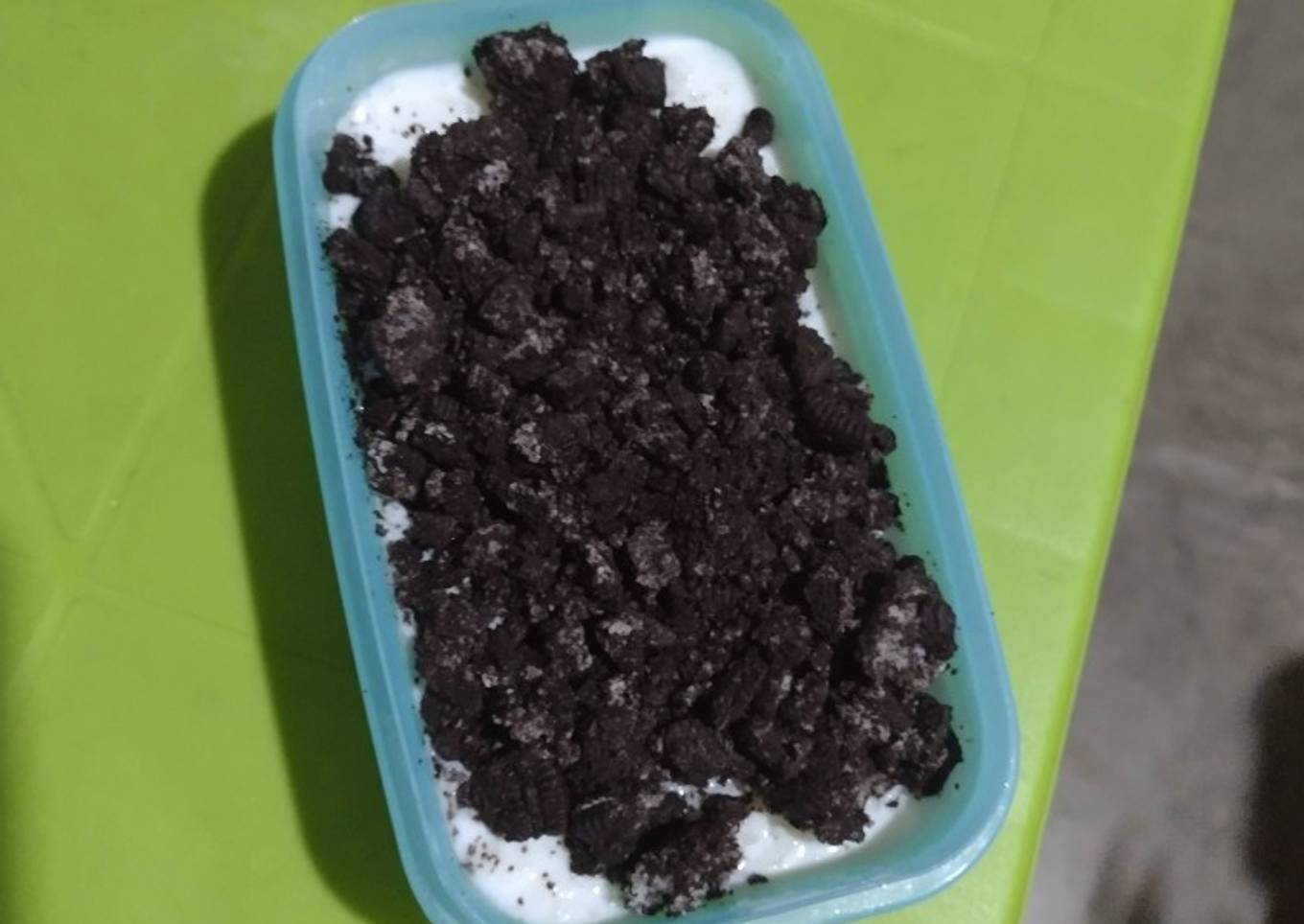 Arroz con leche y galleta oreo