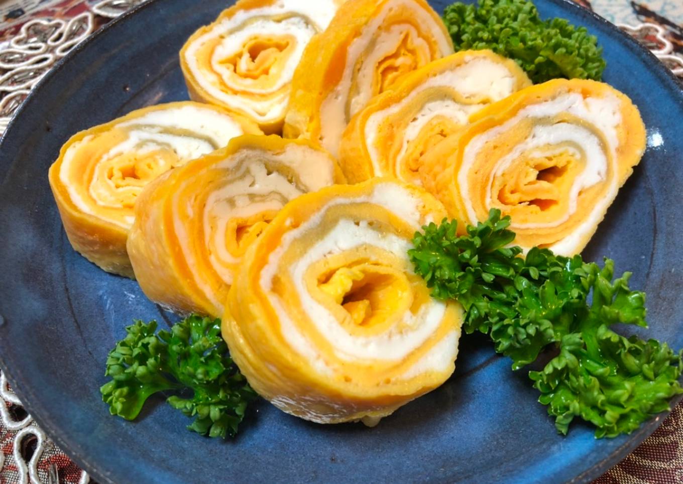 Japanese white and yellow Egg Roll