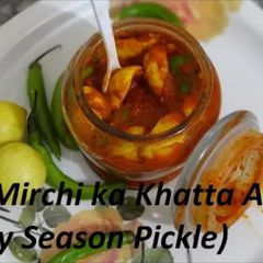 A picture of Nibu Mirchi ka Khatta Aachar Rainy Season Pickle Recipe.