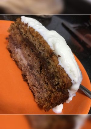 صورة لوصفة كيك الموز بحشو الايس كريم banana bread ice cream cake