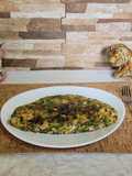 Tortilla con queso y verduras