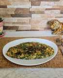 Tortilla con queso y verduras