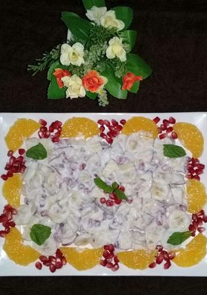 A picture of Creamy fruit salad.