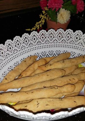 صورة لوصفة البقسماط السريع بالكمون 😍😍